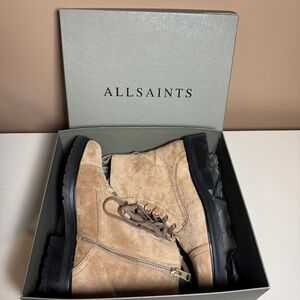 All Saints Desert Sand Lira Suede Boots